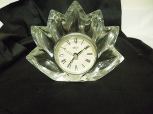 Mikasa Quartz Desk/Shelf Clock Heavy Glass 6 x 5" w/ New Battery Made in Germany - Picture 1 of 12