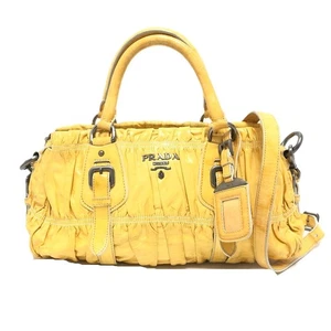 PRADA BN1338 Logo Gather 2-way bag, handbag, shoulder bag Hand Bag - Picture 1 of 18