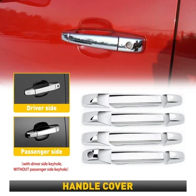 For 07-13 GMC Silverado Chevy Sierra 1500 2500 3500 CHROME 4 Door Handle Covers — 第 1/4 张图片