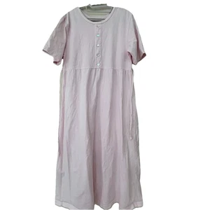 Vintage Coldwater Creek Größe M Kleid Made In USA Rosa Tie Back Lind Maxi - Bild 1 von 9