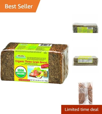 Pan orgánico de tres granos sin colesterol 17,6 OZ - bondad recién molida Foto 1 de 4