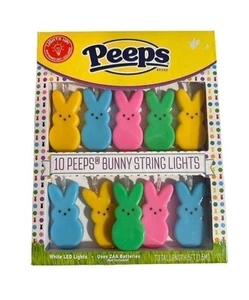 Peeps Easter Bunny Pastel String Lights, 5ft - Picture 1 of 2