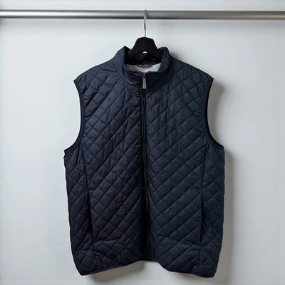 Brooks Brothers Vest Quilted Puffer Full Zip Men's Size: Large Navy Thermore - Image 1 of 4