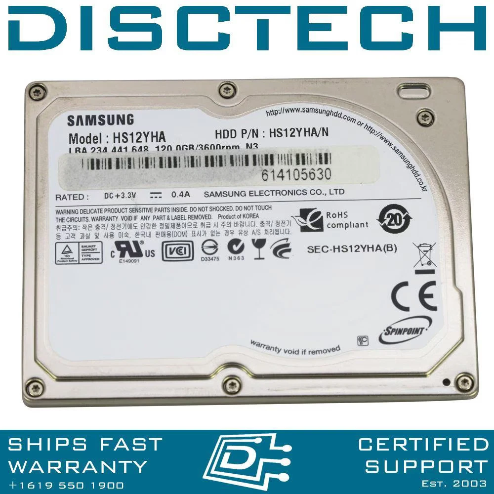 Samsung Spinpoint N3A HS12YHA 120GB Internal 3600RPM 1.8