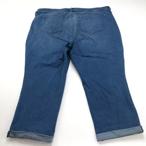 NYDJ Crop Capri Plus 22W (Fits 42W 22.5L) High Rise Cuff Jeans Lift Tuck - Picture 1 of 10