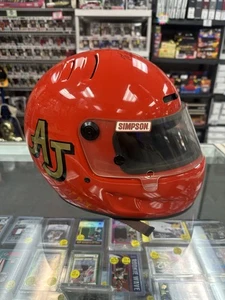 AJ Foyt Inscribed Signature Full Size Enclosed Faced Helmet! VERY RARE! - Picture 1 of 6