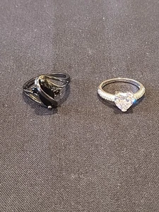 Schöne Silberringe, 2 Stück, Größe 9, neu - Bild 1 von 4