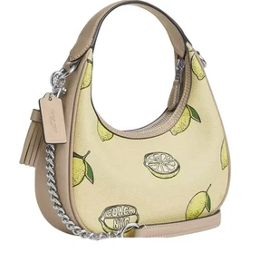 Coach NWT Carmen Mini Crossbody Bag In Lemon Print CAL00  - Picture 1 of 9