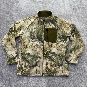 Cabelas Jacket Mens XL Zonz Western Camo Full Zip Fleece Sweater Hunting Fishing - Picture 1 of 13