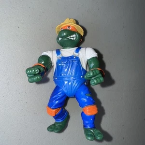 TMNT Ninja Turtles FARMER MIKE figure Playmates 1993 Michelangelo vintage - Picture 1 of 7