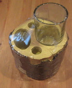 Timberwood Zahnbürstenhalter Becher Tasse Woodland Baumstumpf Hütte Lodge - Bild 1 von 3