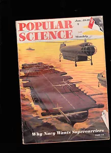 Januar 1949 Popular Science Magazine Navy Supercarriers Cadillac Motor - Bild 1 von 1