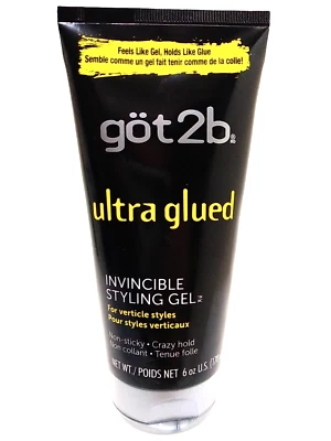 Got2b ~ Ultra Pegado ~ Gel de Peinado Invincible ~ Antiadherente • Crazy Hold ~ 6 Oz Foto 1 de 3