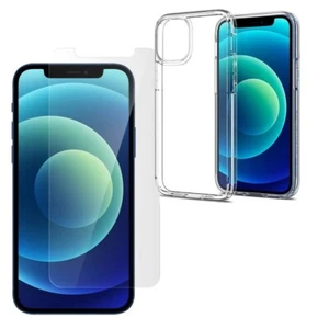 VERRE TREMPÉ + COQUE ANTICHOC TRANSPARENTE Pour APPLE IPHONE 12 PRO MAX PROTECT - Photo 1 sur 11