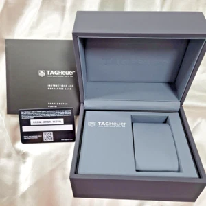 Caja de reloj TAG Heuer genuina EA0013 gris caja de exhibición de lujo estuche y tarjeta solamente - Imagen 1 de 18
