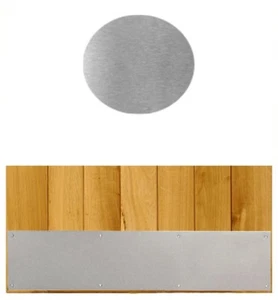 SATIN STAINLESS STEEL KICK PLATE DOOR PLATE DRILLED & CSK INCH SIZES, ST/STEEL - Picture 1 of 1