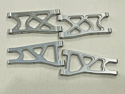Aluminum Front and Rear Suspension A Arms for Arrma Big Rock 3S BLX MEGA Silver  - Image 1 of 3