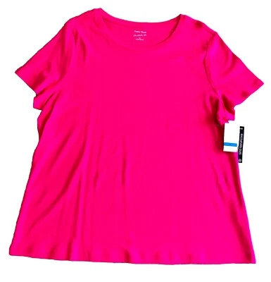 Studio Works Shirt Womens Bright Pink XL Short Sleeve Retired Brand HTF NEW NWT - Image 1 of 4