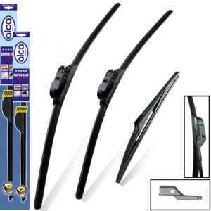 Fits Fiat 500L 2012-on alca Super Flat Wipers Full Set ASF26"15"TL11"L - Picture 1 of 11