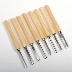 New 8pc Wood Lathe Chisel Set Turning Tools Woodworking Gouge Skew Parting Spear - Picture 1 of 1