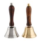 Christmas Brass Shame Hand Bell/Chrome Finish Hand Bells With Wooden Handle