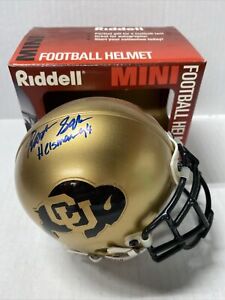 Rashaan Salaam Colorado Bears Browns NCAA NFL Signed Autographed Mini Helmet