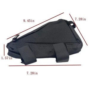 Bicycle Triangle Bag Bicycle Mobile Phone Miscellaneous Bag Toolkit Zipper Style - Picture 1 of 11