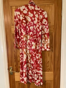 diane von furstenberg (dvf) silk wrap dress US size 8, pink/cream/orange - Picture 1 of 3