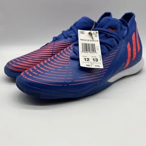 adidas PREDATOR EDGE.3 INDOOR SOCCER SHOES Blue Turbo GX0021 MEN'S SIZE 12 - Picture 1 of 7