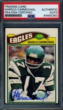 Harold Carmichael PSA DNA Signed 1977 Topps Autograph