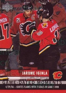 2006-07 Jarome Iginla juego fechada #37 Upper Deck juego - Imagen 1 de 1