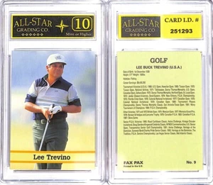 Gary Player 1993 RARE United Kingdom FAX PAX Golf Card#39 Graded ASG 10 MINT #GC - Picture 1 of 1