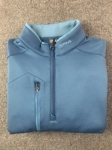 Ping Sensor Warm Mens 1/4 Zip Long Sleeve Golf Pullover Sweatshirt Size L Blue - Picture 1 of 11