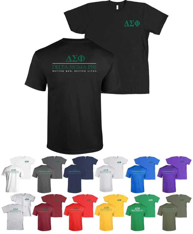 Delta Sigma Phi Fraternity Bella + Canvas Shirt Better Men Better Lives - NEW - Image 1 of 1