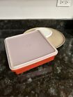 Vintage Tupperware Square Container & Chip And Dip Tray 
