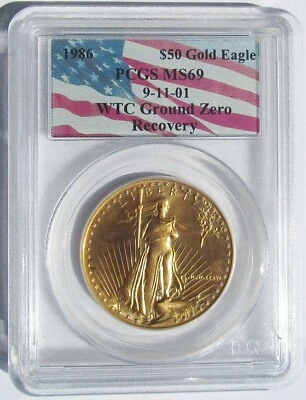 1986 PCGS MS69 WTC Recovery $50 Gold Eagle - Image 1 of 4