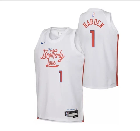 NWT Nike James Harden City Of Brotherly Love #1 Philadelphia 76ers Team Size L Cover