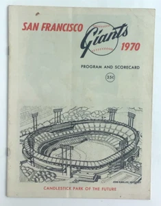 San Francisco Giants 1970 Program and Scorecard Candlestick Park - Picture 1 of 4