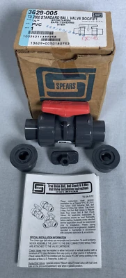 NEW in Box Spears 1/2" Socket PVC Ball Valve Inline 3629-005 - Image 1 of 2