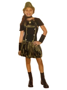 Girls Camo Print Army Salute Mini Dress Halloween Costume Small (4-6) - Picture 1 of 1