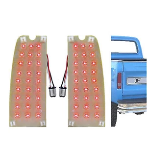 Ford 1967-72 camioneta pickup y 1967-77 Bronco LED luz trasera lámpara panel par de inserción - Imagen 1 de 4