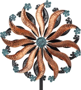Wind Spinner Vintage Metal Large Sculpture Outdoor Garden Lawn Patio Decoration - Picture 1 of 9