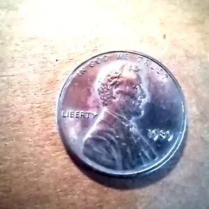 ERROR PENNY Coin Dime 1 CENT US 1989 MISPLATE PLANCHETTE No COPPER - Picture 1 of 9