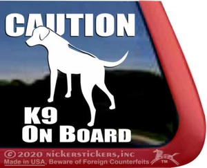 Caution k9 On Board | Rhodesian Ridgeback Window Decal - Picture 1 of 3