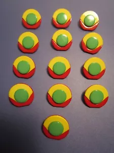 Snaptite Button LOT Red, Green, Yellow Matched Set $6Sh - Picture 1 of 8