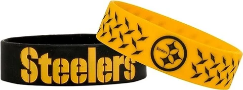Bulk Bandz Bracelet 2 Pack Pittsburgh Steelers NFL Football Forever Collectable Cover