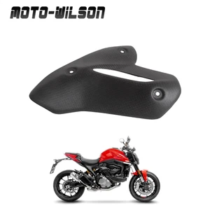 For Ducati Monster 937 SP 21-23 Carbon Fiber Exhaust Pipe Cover Heat Shield Matt - Picture 1 of 15