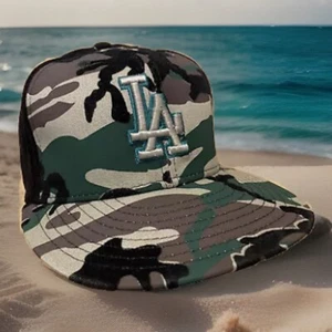 Los Angeles Dodgers NEW Baseball Cap Hat Camouflage 7 5/8 MLB LA ERA - Picture 1 of 12