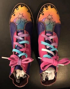 Unisex Leather Boots Moon & Stars Handmade by Local Artist in WV - Picture 1 of 12