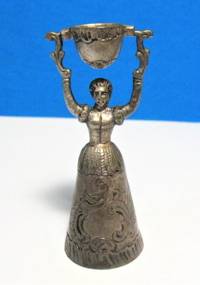 FIGURA ALEMANA 800 PLATA BODA COPA MUJER FIGURA ANTIGUA 21 GRAMOS Foto 1 de 4